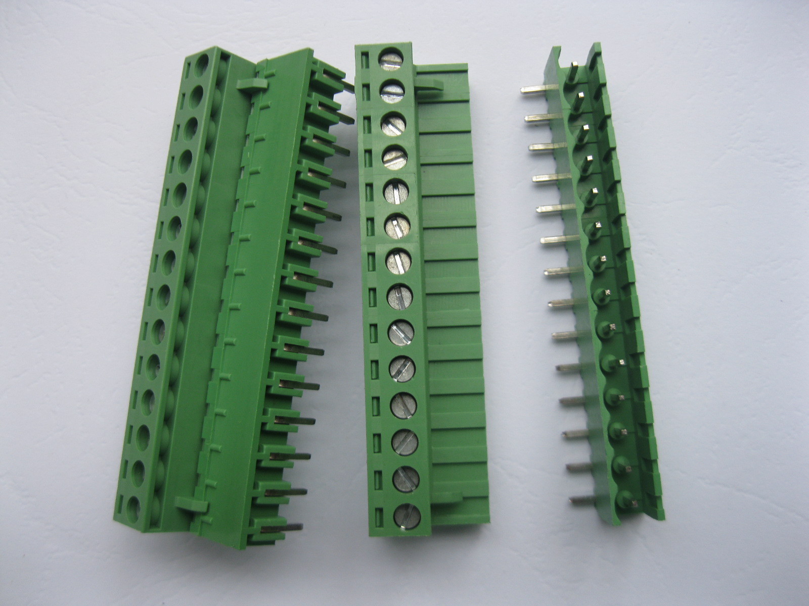 50 pcs Angle 14 pin 5.08mm Screw Terminal Block Connector Green Pluggbale Type