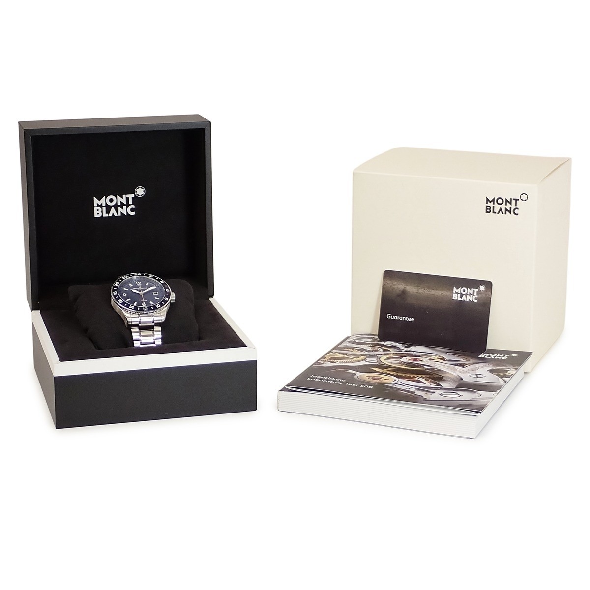 Montblanc 1858 GMT MB129616 Blue Sunray Date Arabic Bar Automatic Men’s Watch
