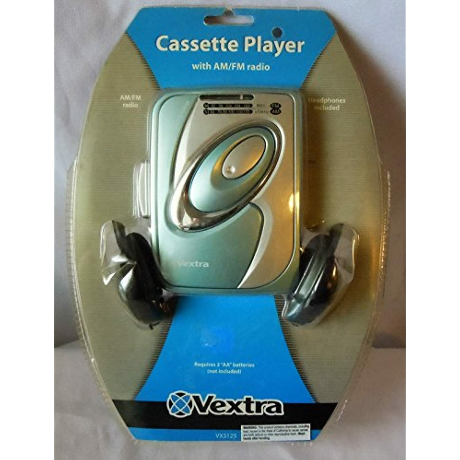 Vextra VX3125 Portable Cassette Player with AM/FM Radio