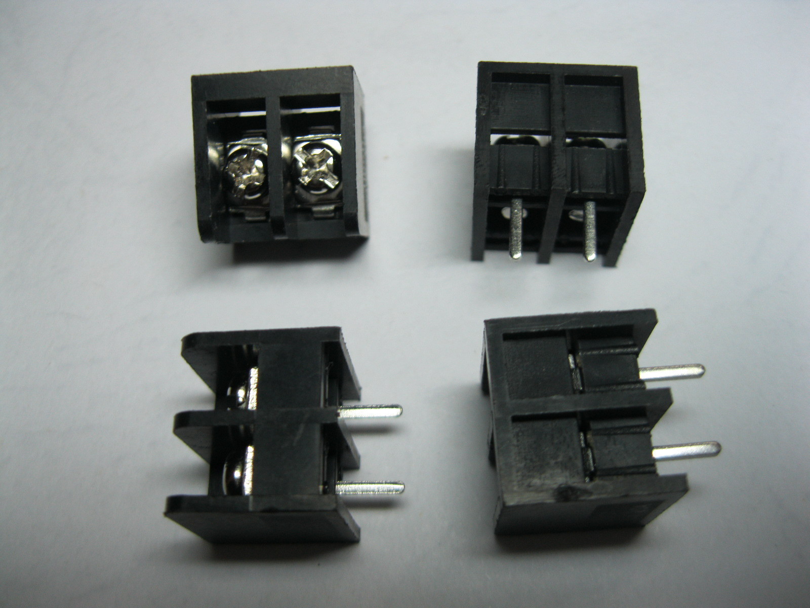 60 pcs Screw Terminal Block Connector 2 pin 8.25mm Barrier Type Black DC39B New
