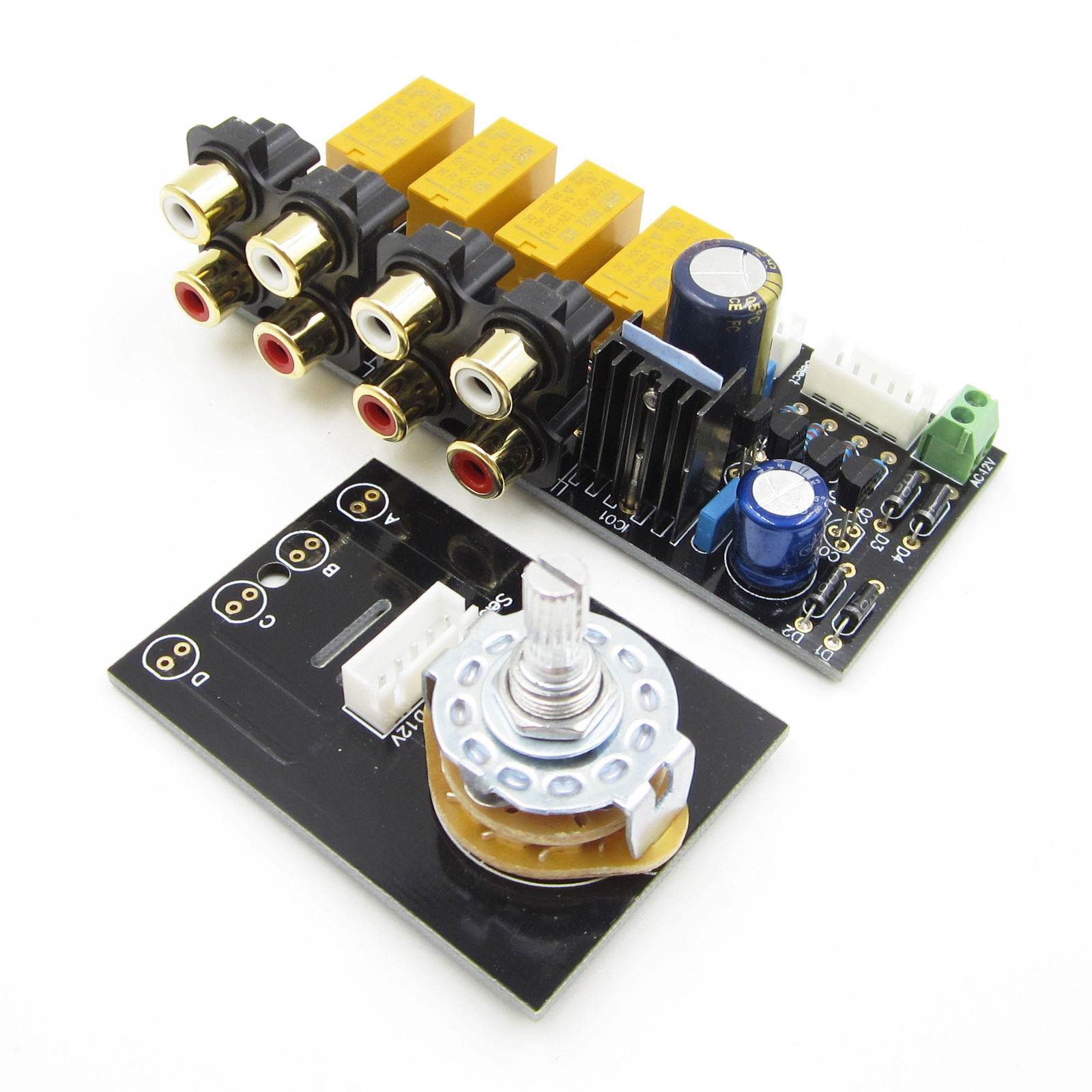 Audio Input Signal Selector Signal Switching/Relay Board Amplifier Board + RCA