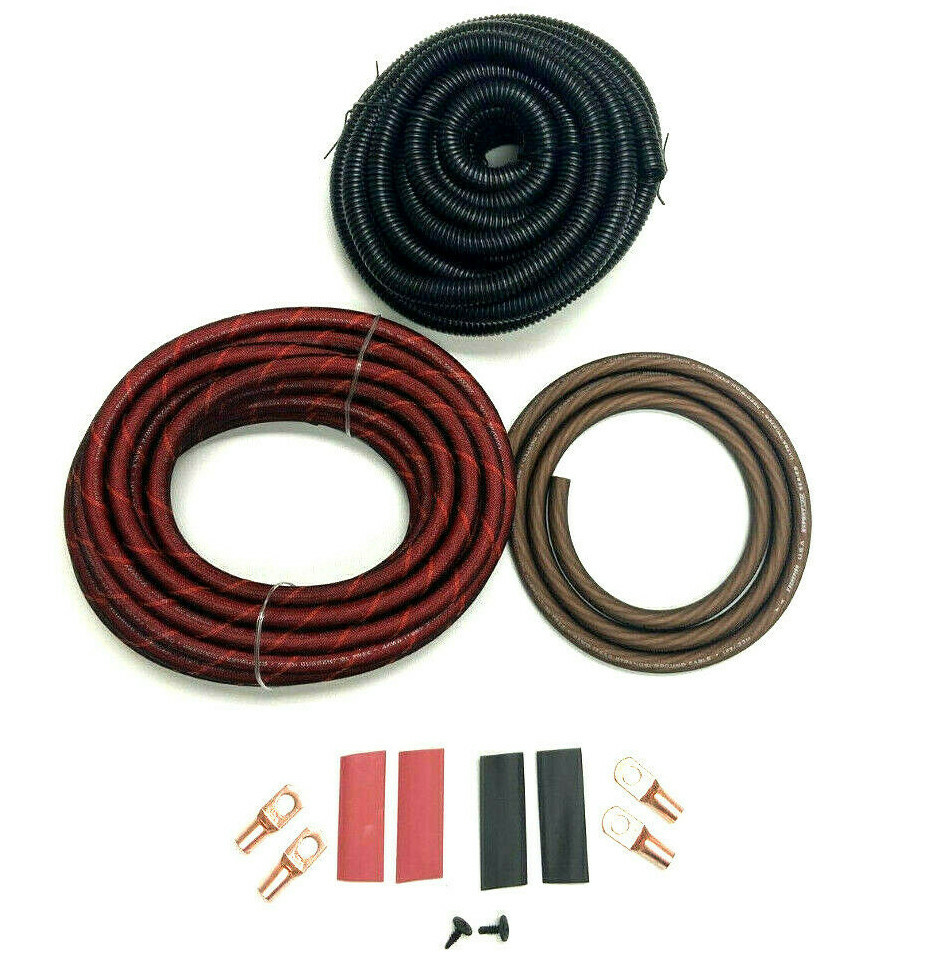 4 ga OFC COPPER Battery Cable Relocation Kit 12’+ 3′- Wiring Marine Grade LOT
