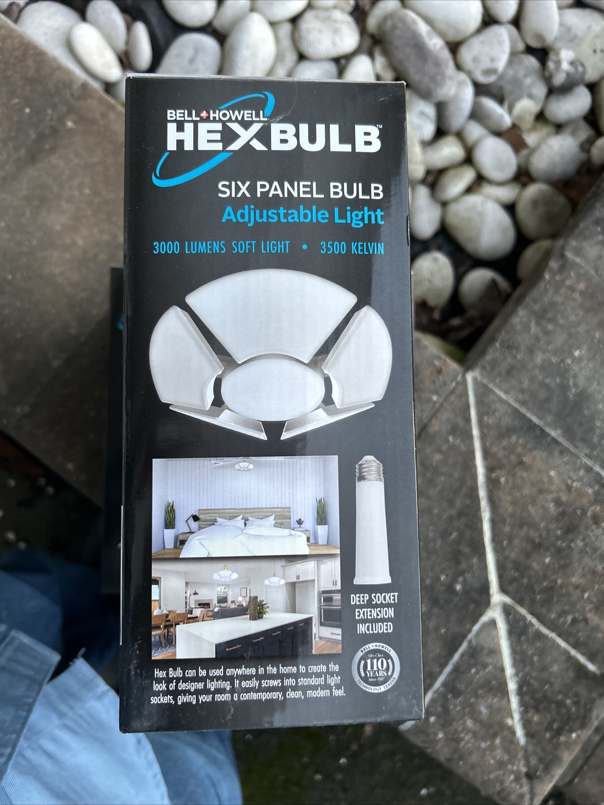 Bell + Howell Hexbulb- Six Panel Bulb with Adjustable Light As Seen On TV, Light