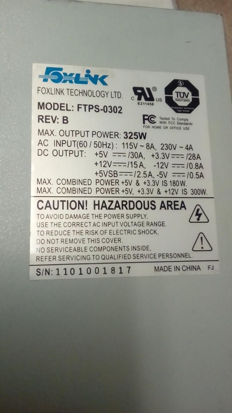 Foxlink FTPS-0302 355W Watts REV B