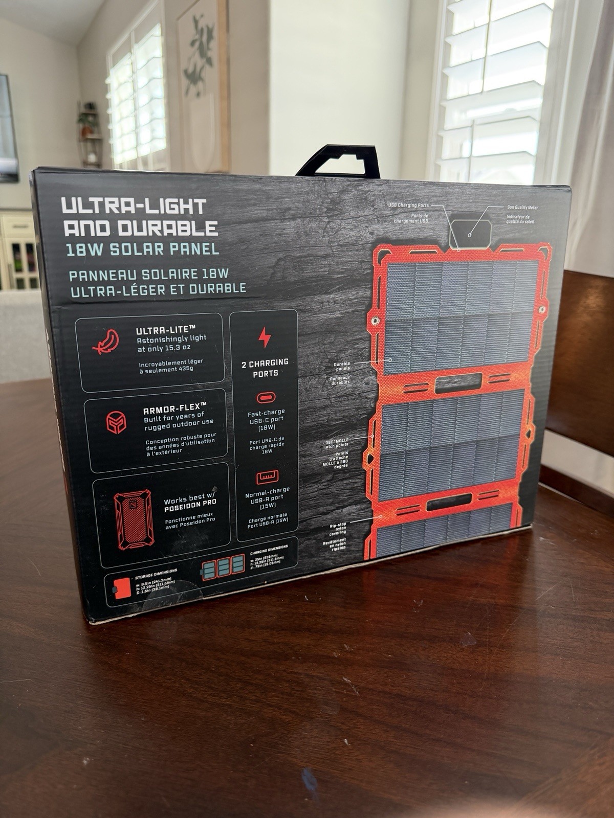 Dark Energy Solar Charging Bundle – 18W Panel + Poseidon Pro + Accessories