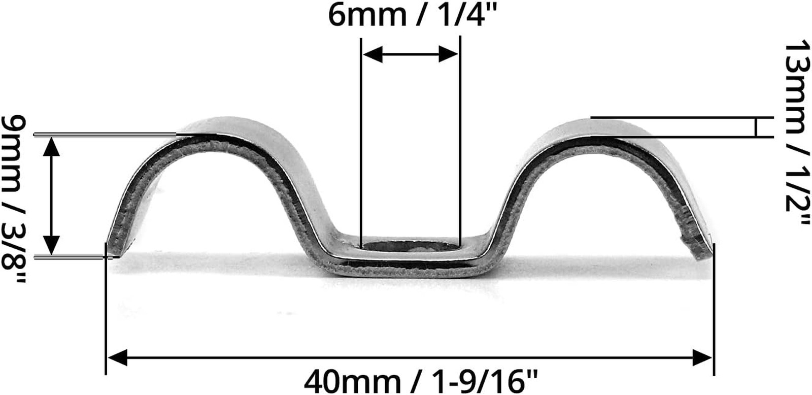 Stainless Steel Double Line Clamp 12 Pack 3/8 Fuel Lines Clips with Mounting S