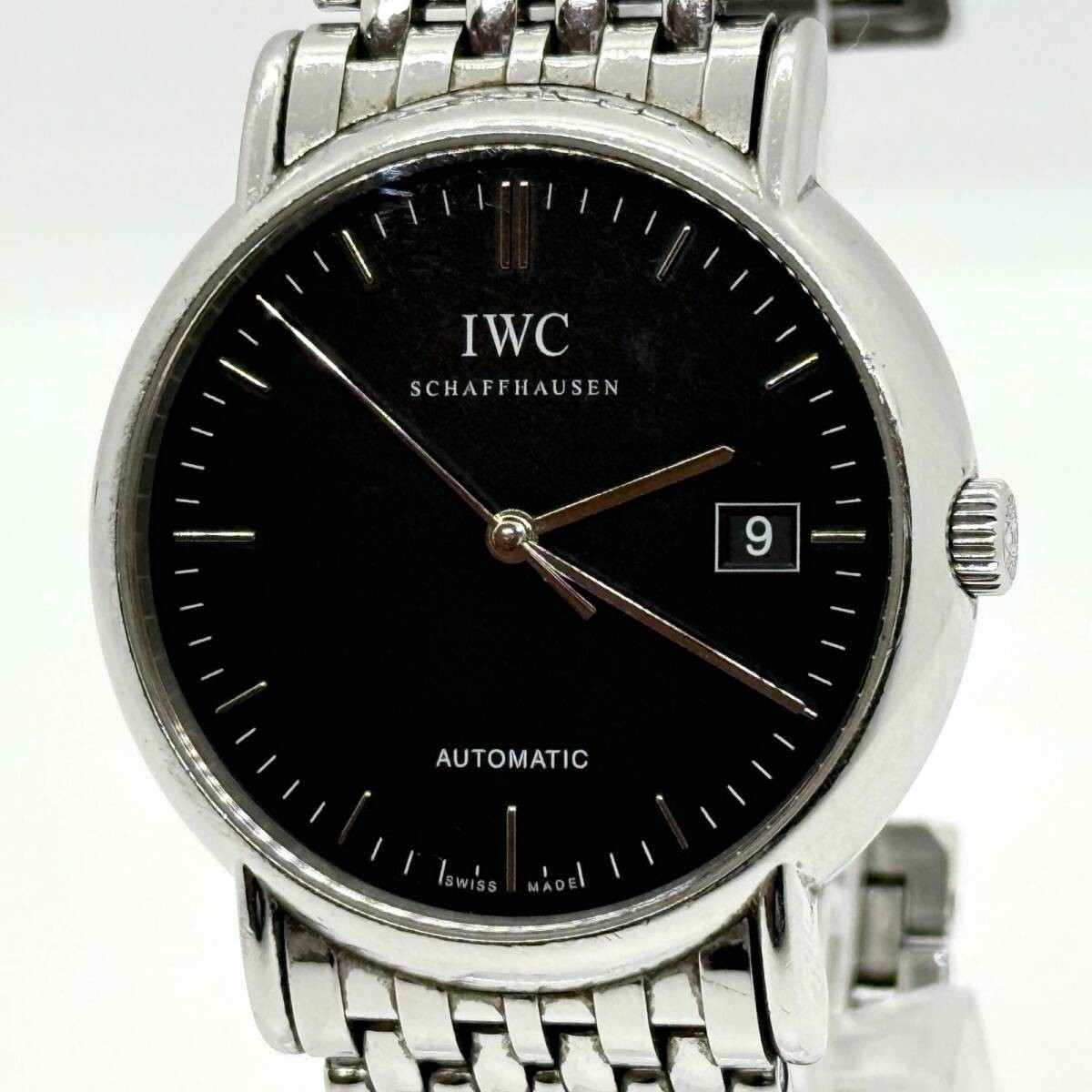 IWC Schaffhausen Watch Portofino -7s/d IW353306 Black Automatic Men’s Working