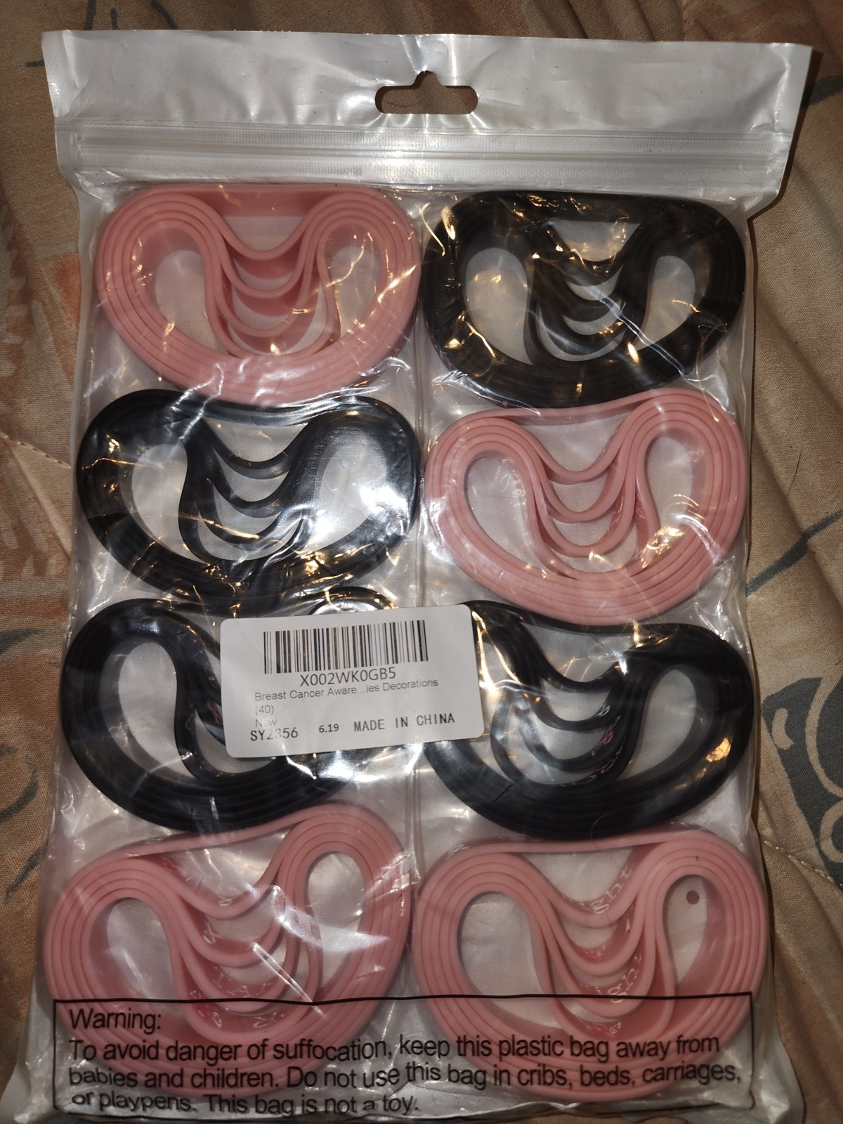 Bulk Breast Cancer Awareness Lot – Silicone Wristbands And Random Other items