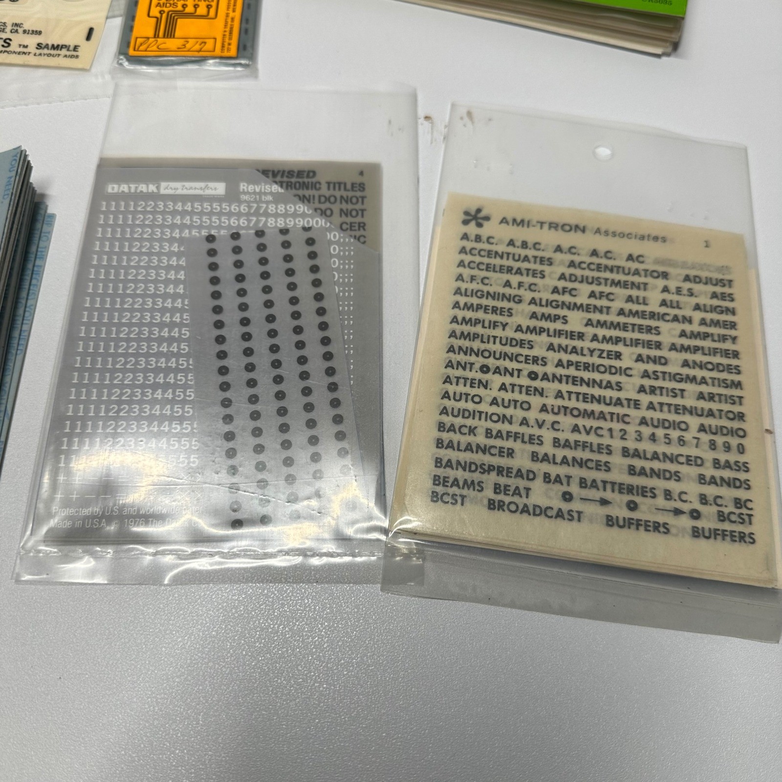 Chartpak Bishop Brady Graphics Vintage Transfer Drafting Lettering PCB Lot Mixed