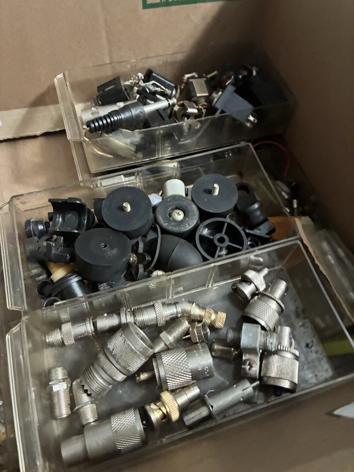 Bulk Electronics Parts Lot – RCA Jacks, Switches, Wiring, Etc– DIY Repair