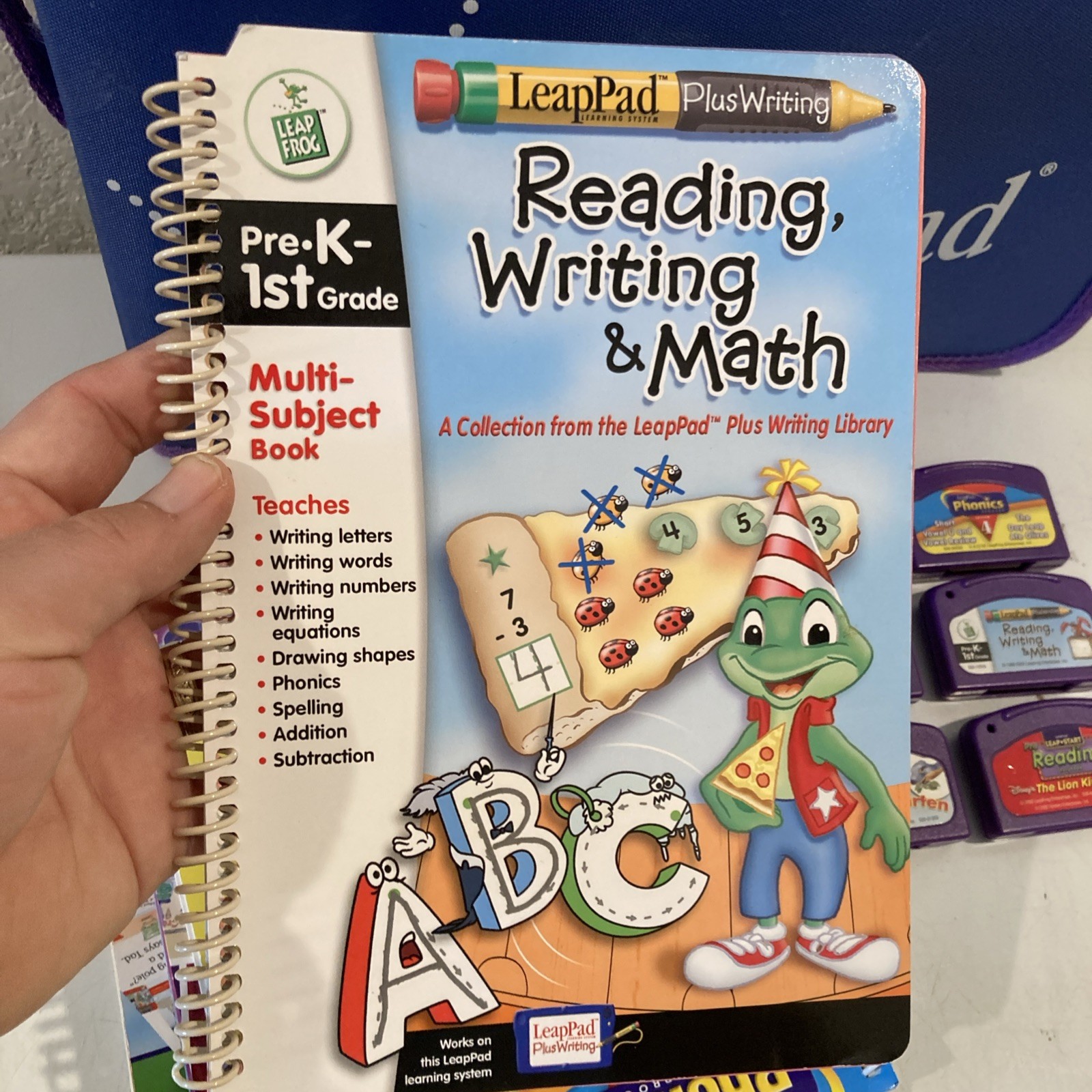 UNTESTED For Parts 2001 Leap Pad Learning System Binder Games Books Phonics Read