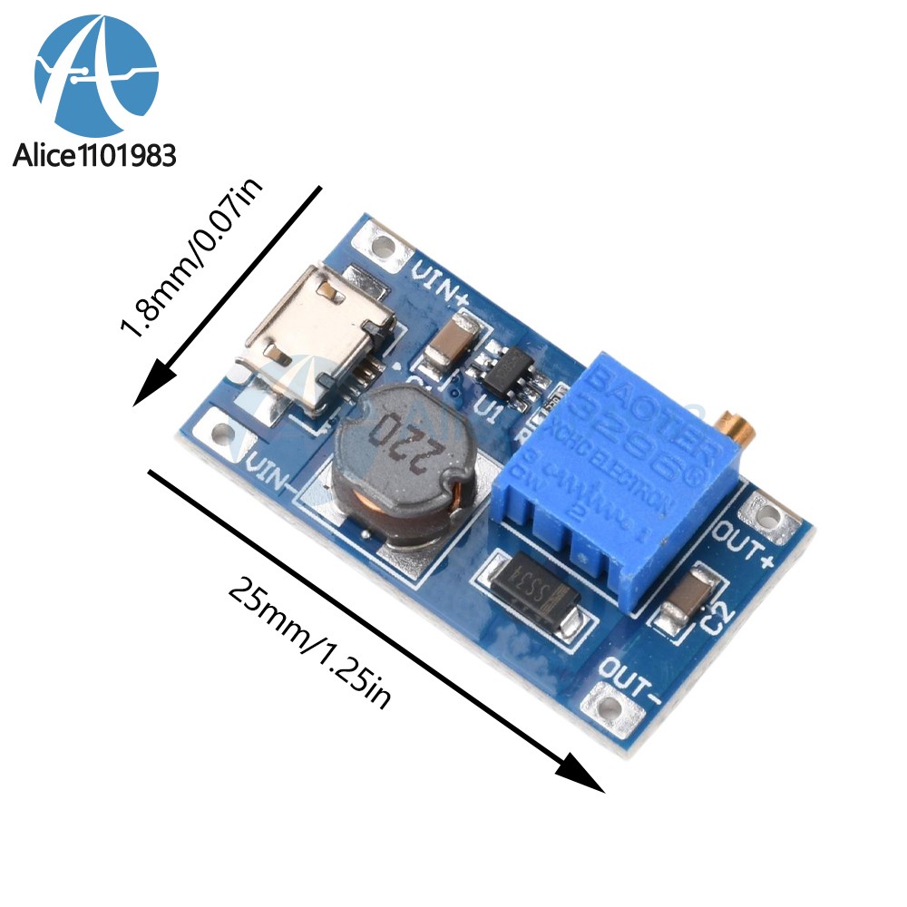 5PCS 2A booster board DC-DC step-up module 2/24V to 5/9/12 / 28V Replace XL6009