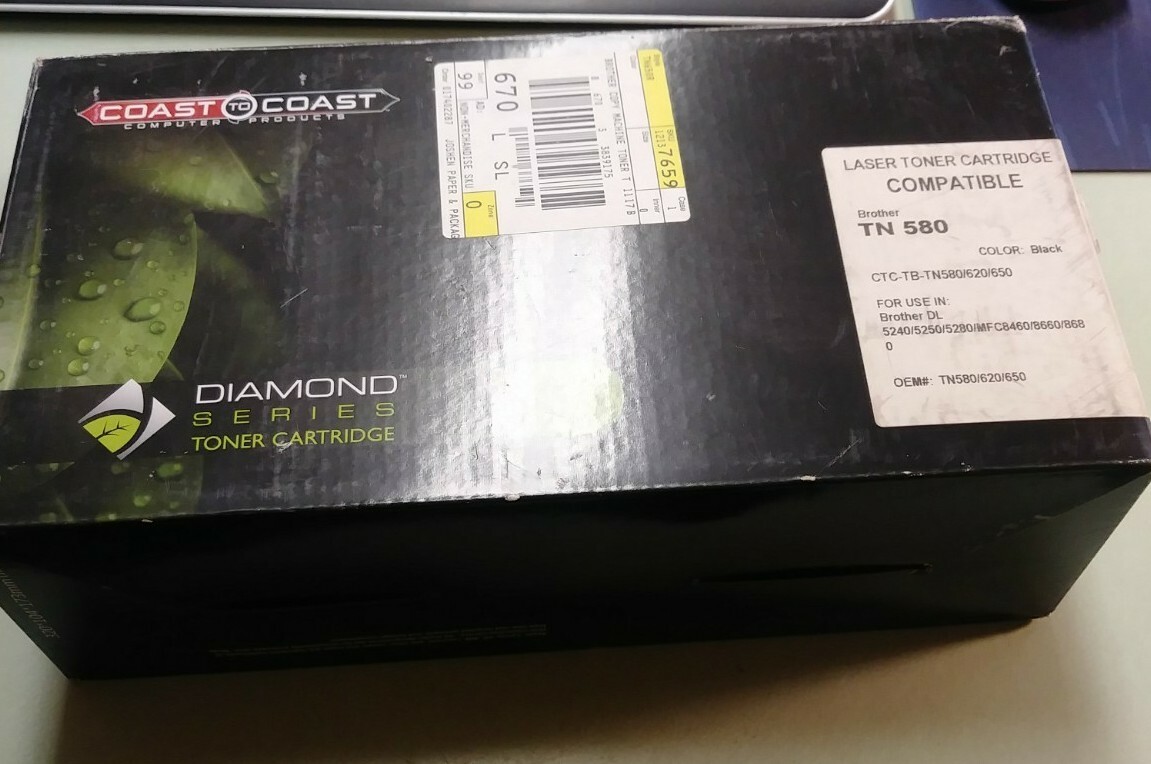 TN-580 High Yield Toner Cartridge – Black OEM – NEW SEALED