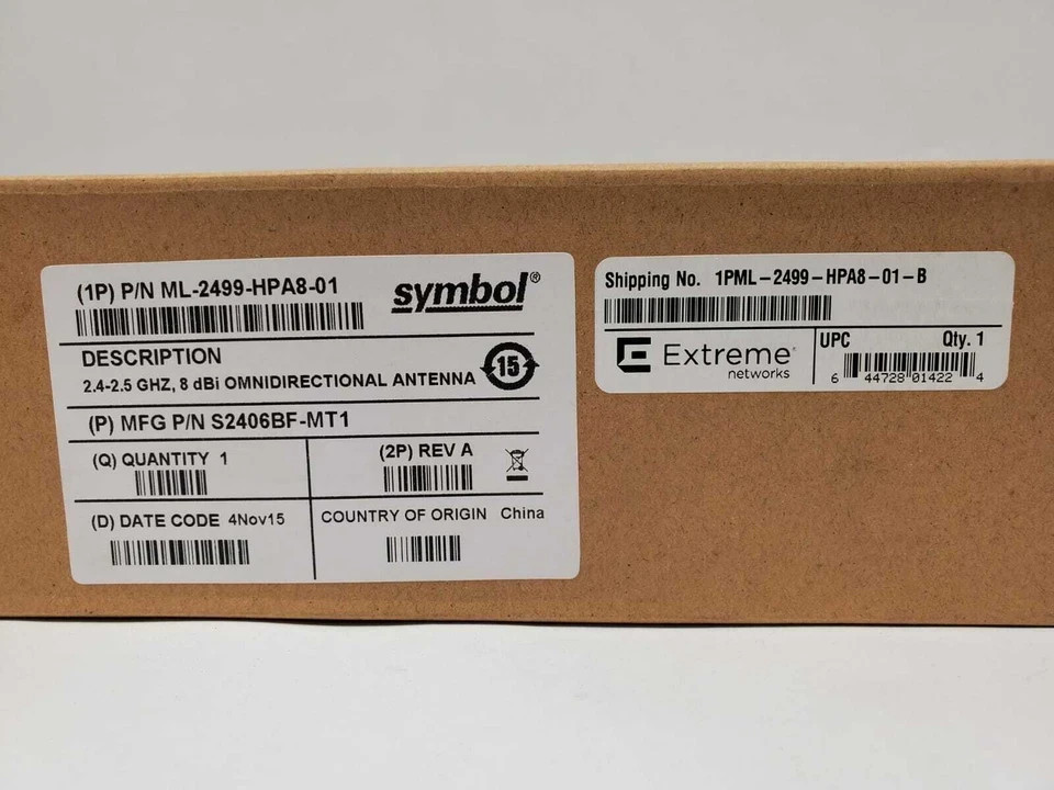 Motorola Symbol ML-2499-HPA3-01 2.4GHz 5dBi Omni WiFi Antenna 802.11b/g Wireless