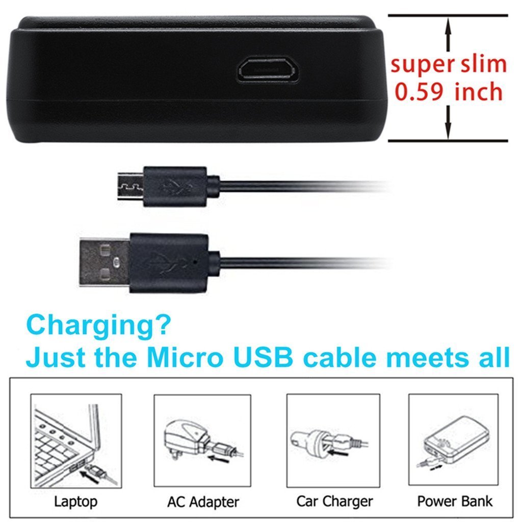 LPE6 Battery & LCD SLIM Charger for Canon EOS 5DS, 5DS R,5D Mark II,5D Mark III