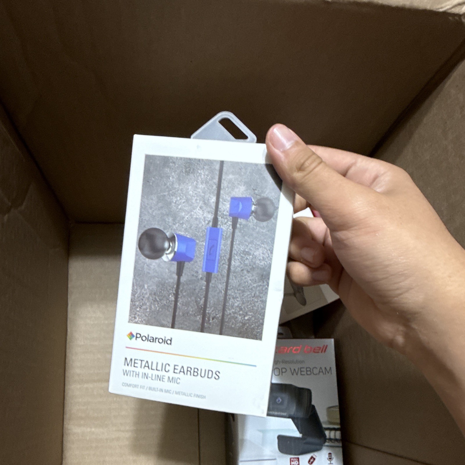 Sharper Image Alexa Speaker + Packard Bell Webcam + Polaroid Earbuds