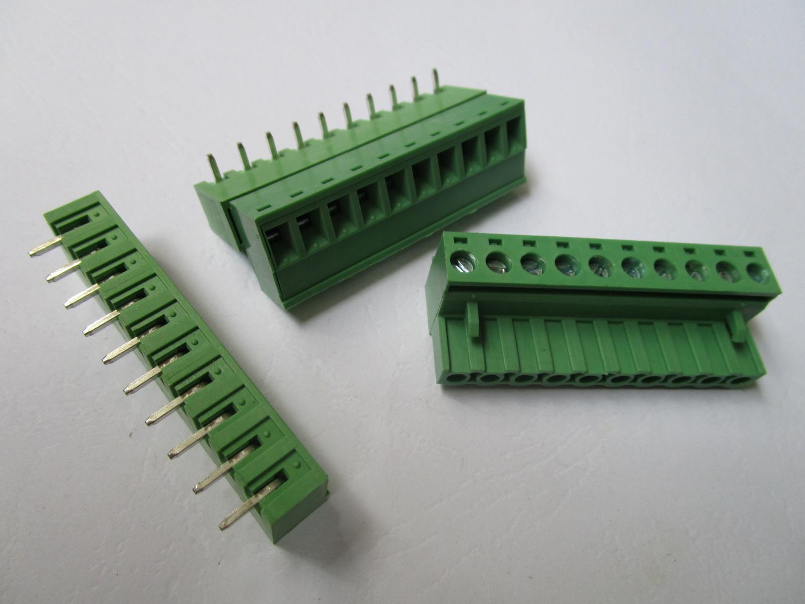 5 pcs Close Angle 10 pin 5.08mm Screw Terminal Block Connector Plugbale Type