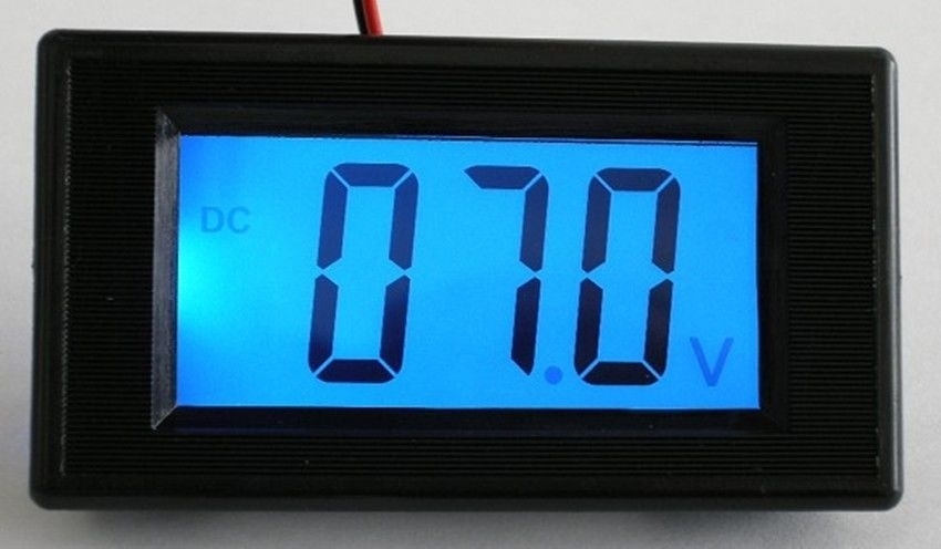 1Pcs Blue DC0-200V LCD Digital Volt Panel Meter Voltmeter New