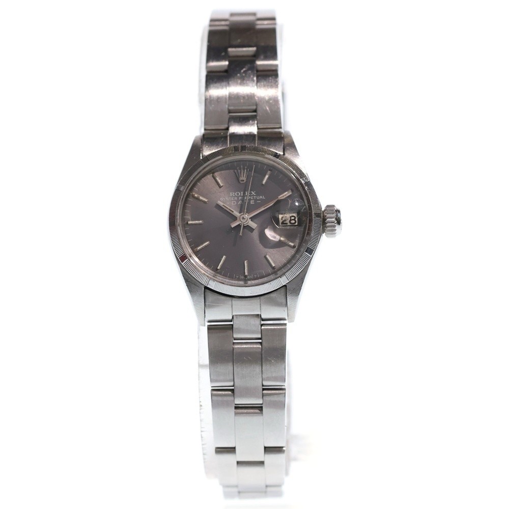 ROLEX Watch Oyster Perpetual Date SS/AT 6517 Gray Dial Stainless Steel Automatic