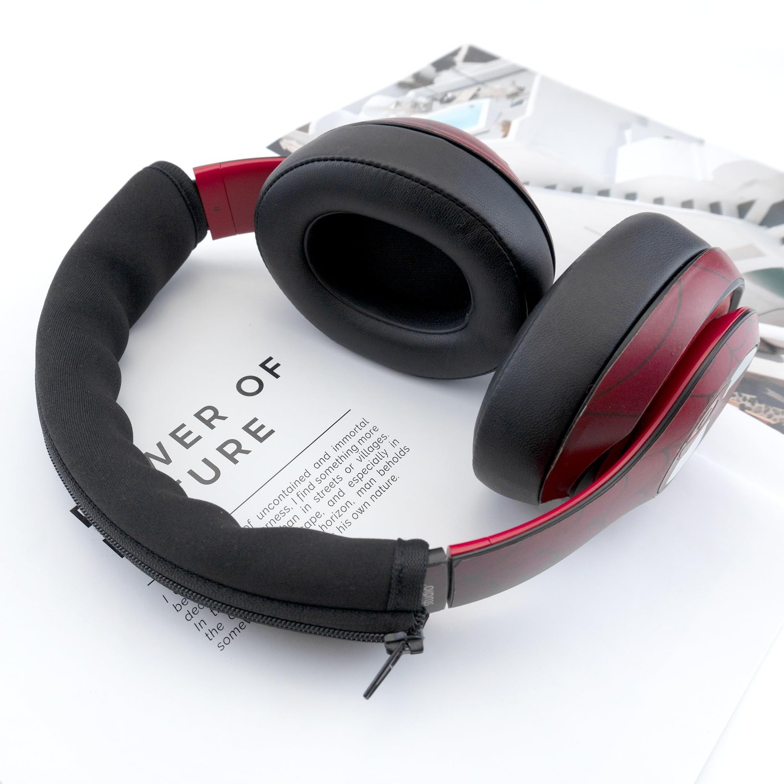 Black Headphone Headband Cover Zipper Protector Replacement Sleeve Band NEW