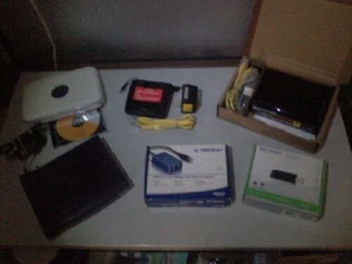 Hubs , Routers , Adapters , & Modems … My office Clean-out …