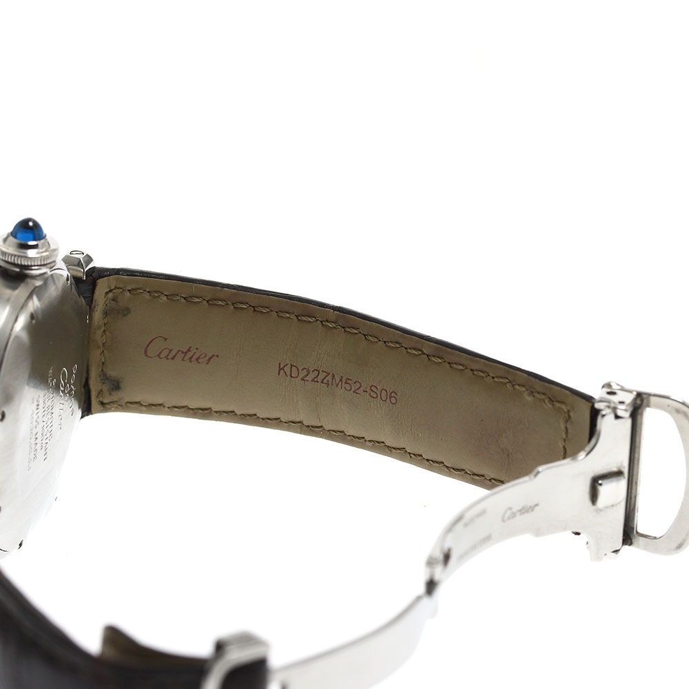 CARTIER W3100655 Pasha 38MM Date Automatic Men’s Watch Stainless Steel Beige