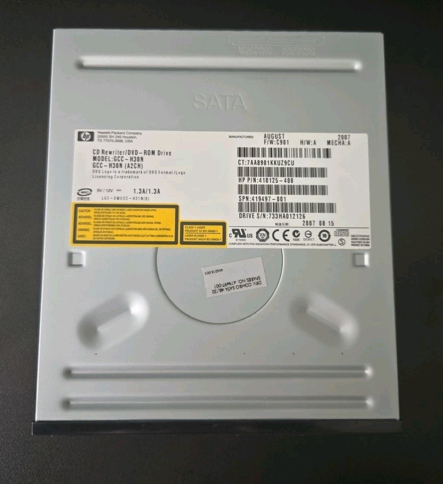 HP DVD-Rom Drive GCC-H30N 410125-400 419497-001 CD Rewriter