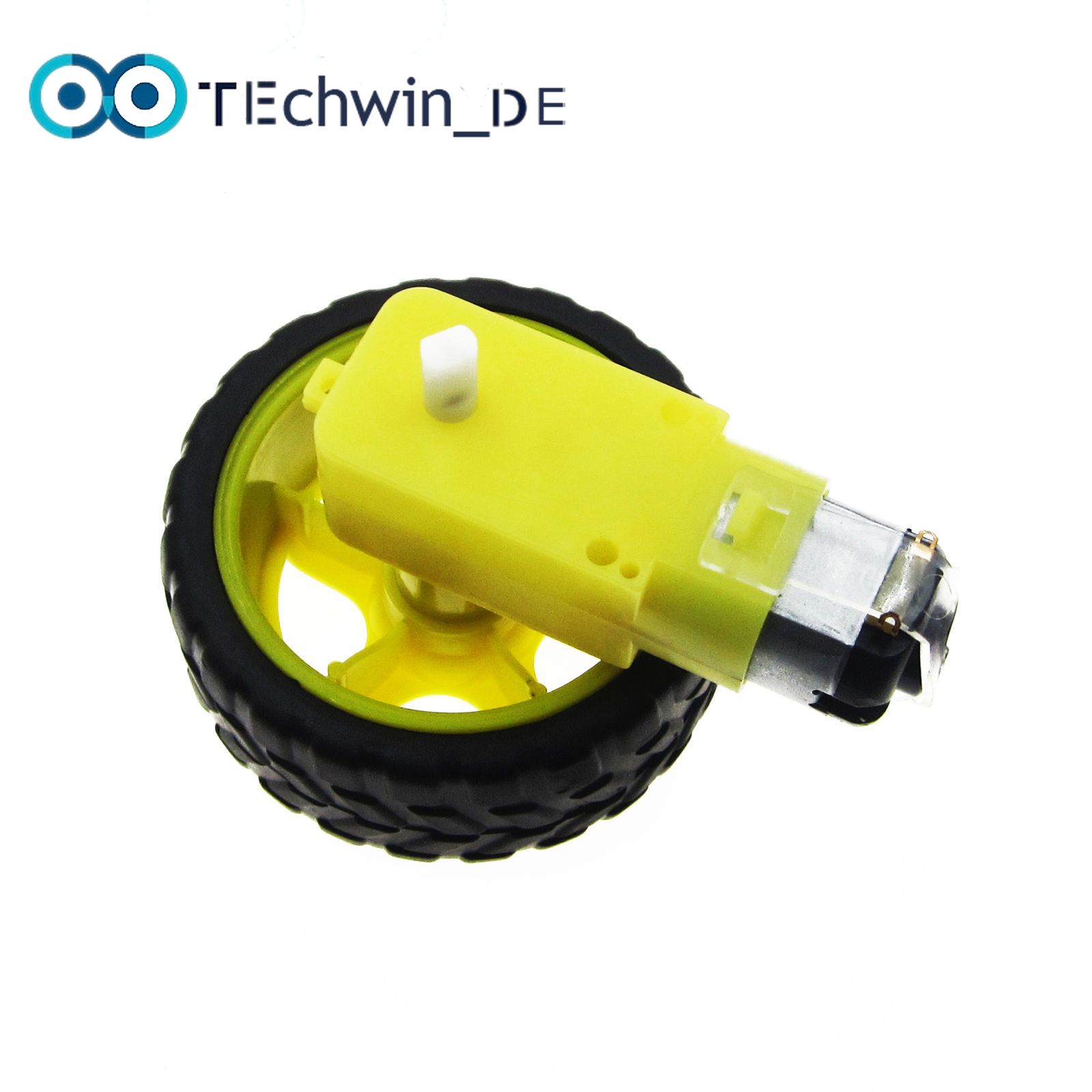 smart Car Robot Plastic Tire Wheel with DC 3-6v Gear Motor for arduino