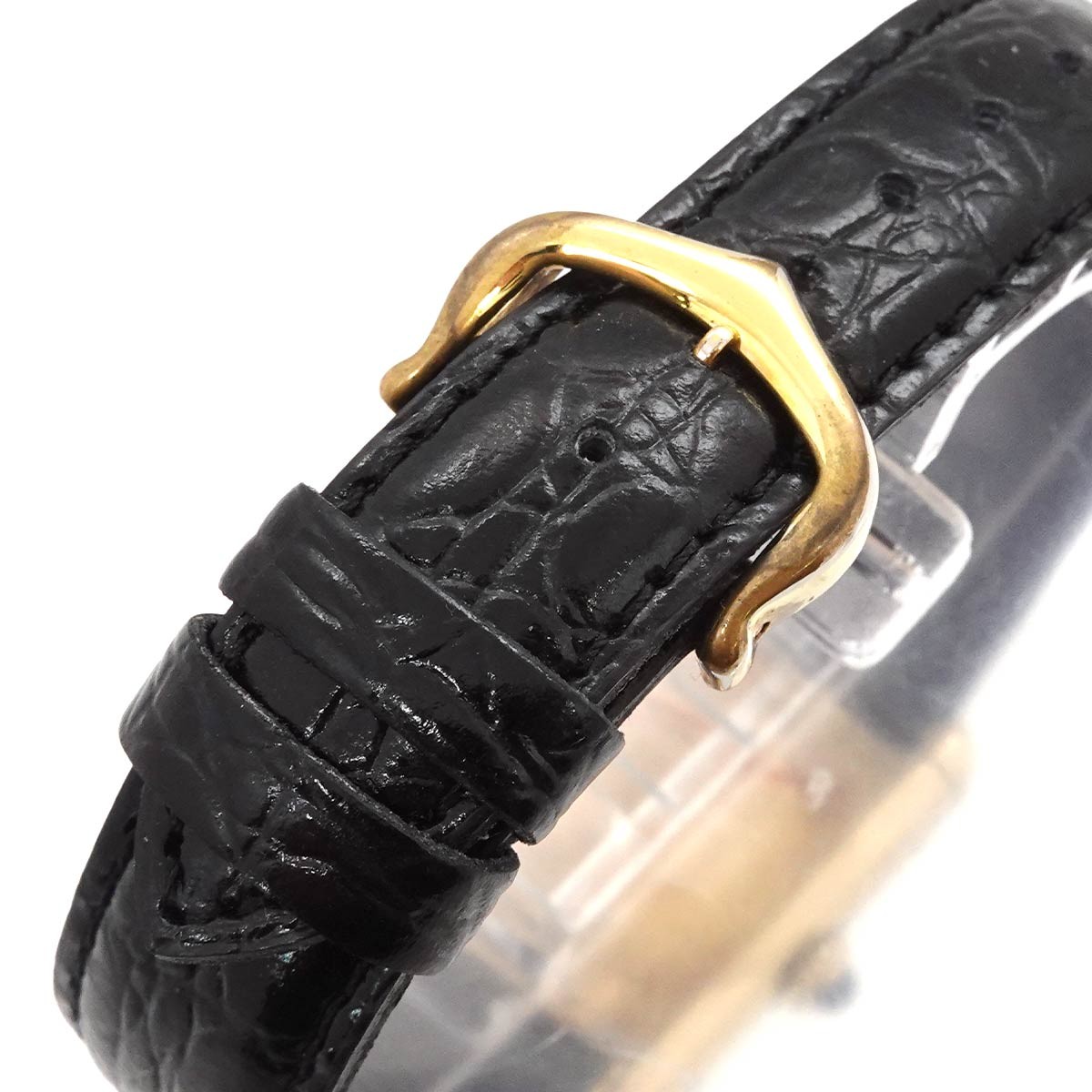 Cartier Must Tank Vermeil Trinity Ladies Watch SV925 Manual Winding Square Dial