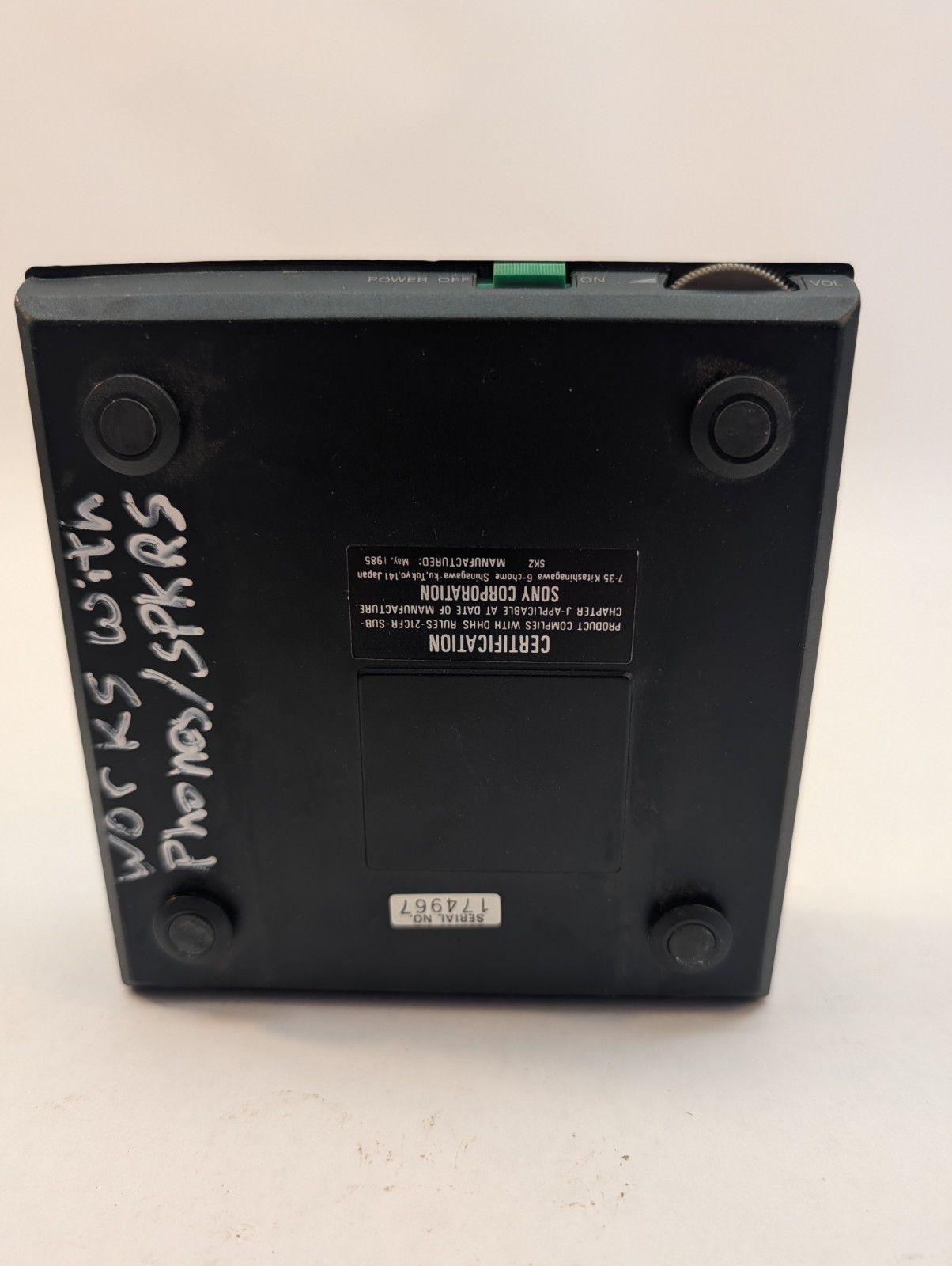 Sony D-5A Compact Disc Player w/ AC-D50 Adapter Japan 1985 READ DESCRPIPTION