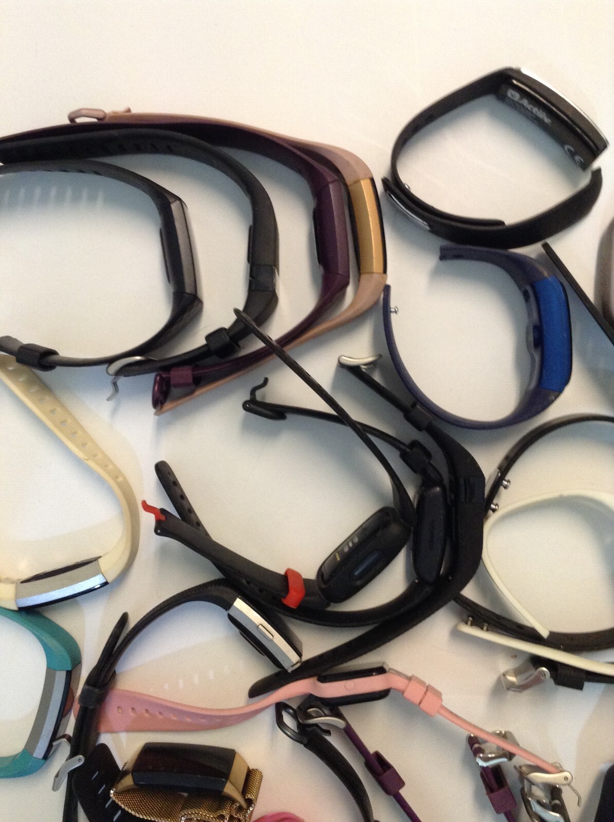 HUGE lot AS IS UNTESTED USED activity trackers bands chargers cases cords Lot-2