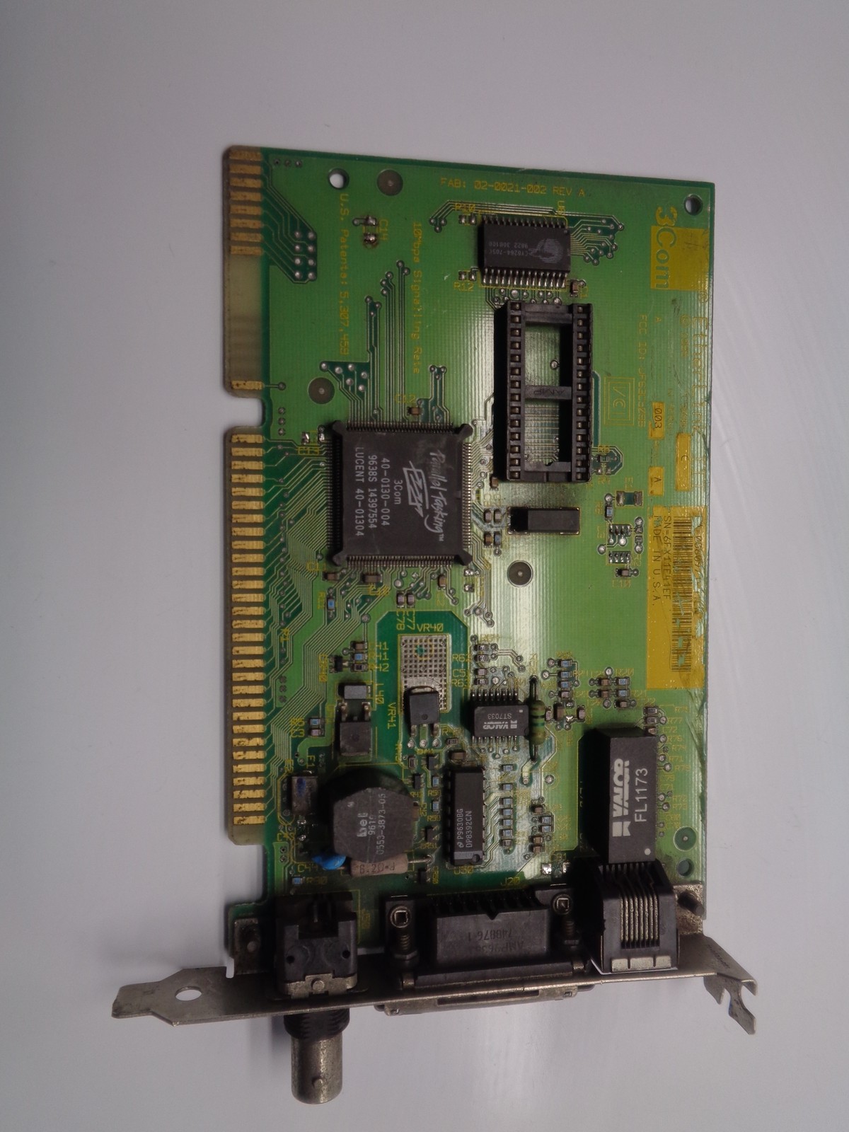 3COM ETHERLINK 02-0021-002 REV.A CIRCUIT BOARD UNMP