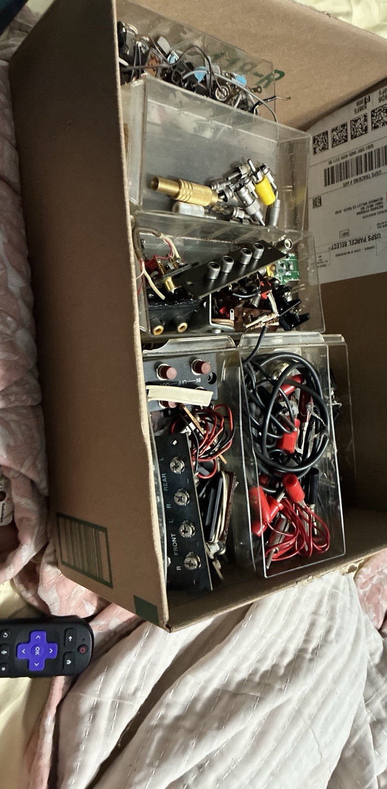 Bulk Electronics Parts Lot – RCA Jacks, Switches, Wiring, Etc– DIY Repair