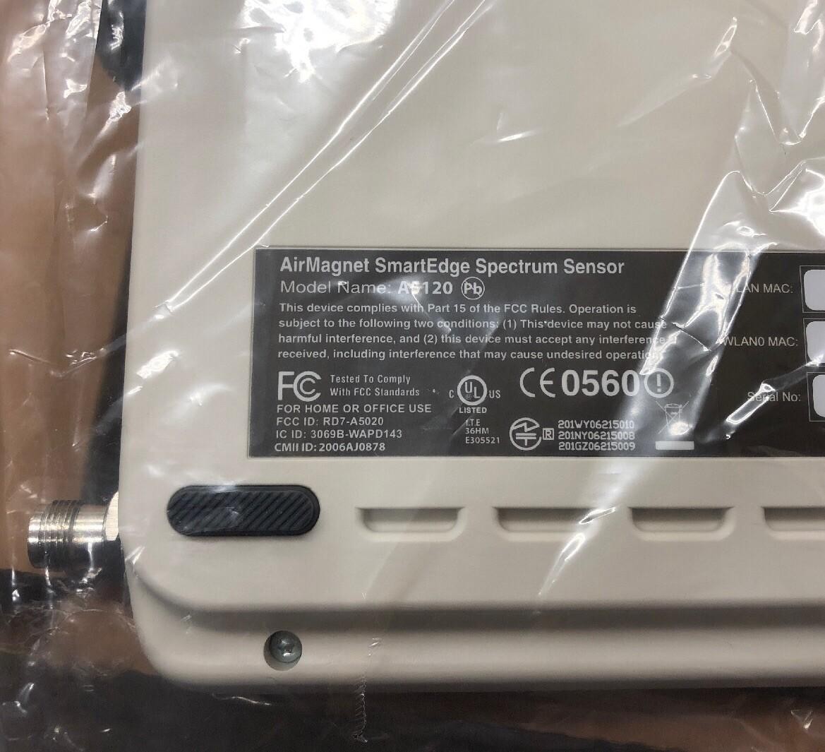 NEW OPEN BOX AirMagnet SmartEdge SPECTRUM Sensor A5120 MOUNTING BRACKET A5031