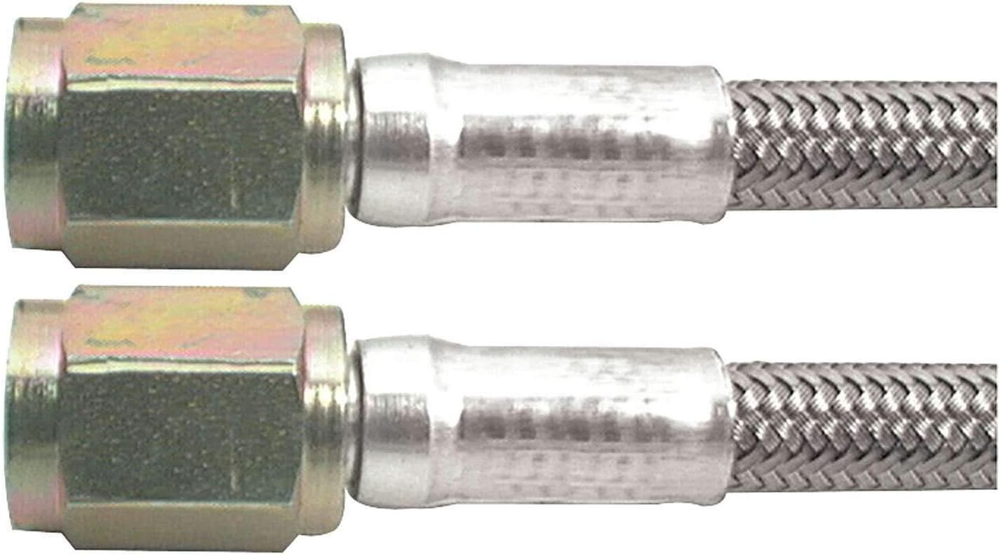 Allstar Performance Brake Hose, 9 in Long, 3 AN Hose, 3 AN Straight Female to 3