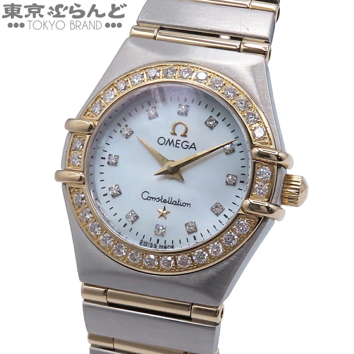 OMEGA Watch Constellation Stainless Steel 18K Yellow Gold Diamond Women’s
