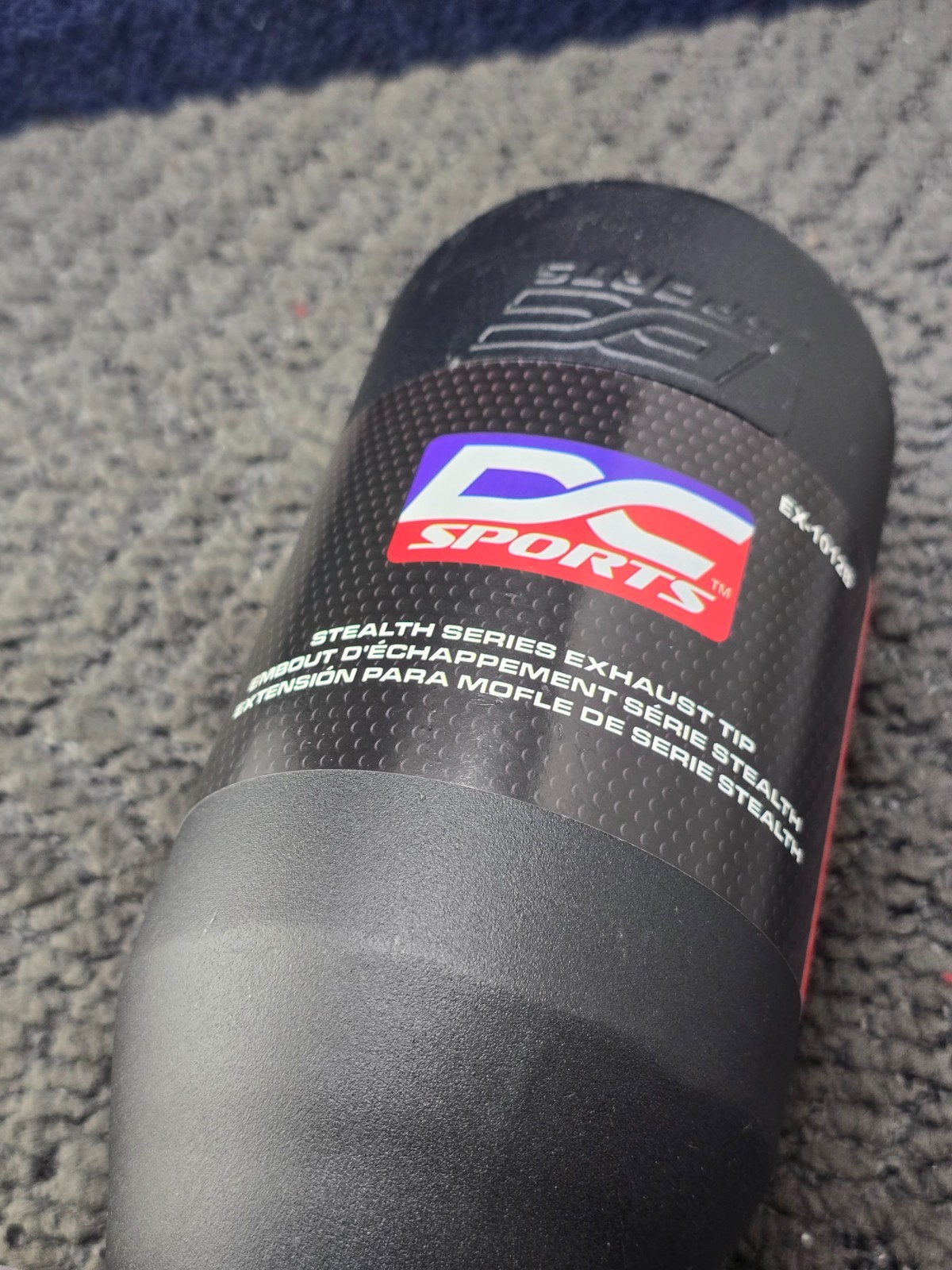 DC Sports EX-1012B: Performance Bolt-On Resonated Muffler Slant Tip Black