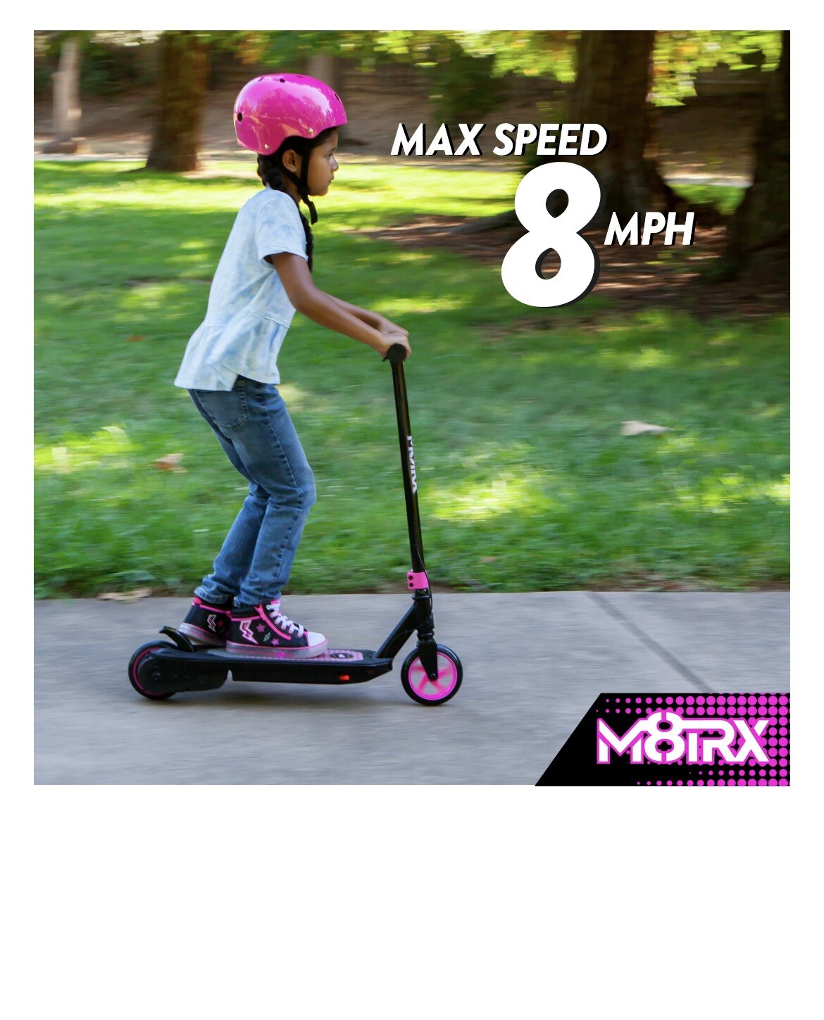 M8TRX pink 12V Electric Scooter for kids Ages 6-12 Powered E-Scooter￼￼