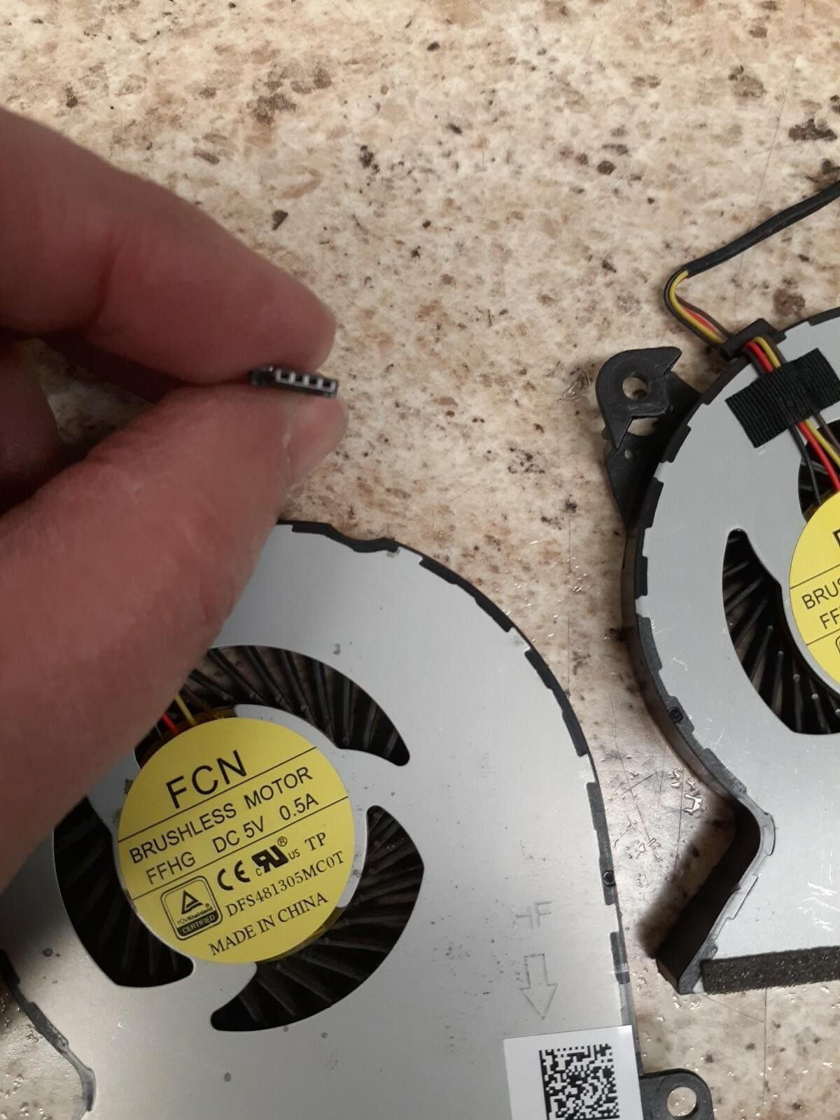 LOT OF 2 DFS481305MC0T Internal Laptop Cooling Fan 767433-001 DC28000EWF0 FCC2