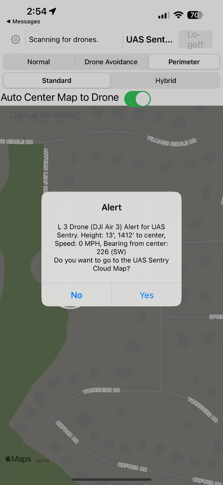 UAS Sentry VLOS Touch Screen
