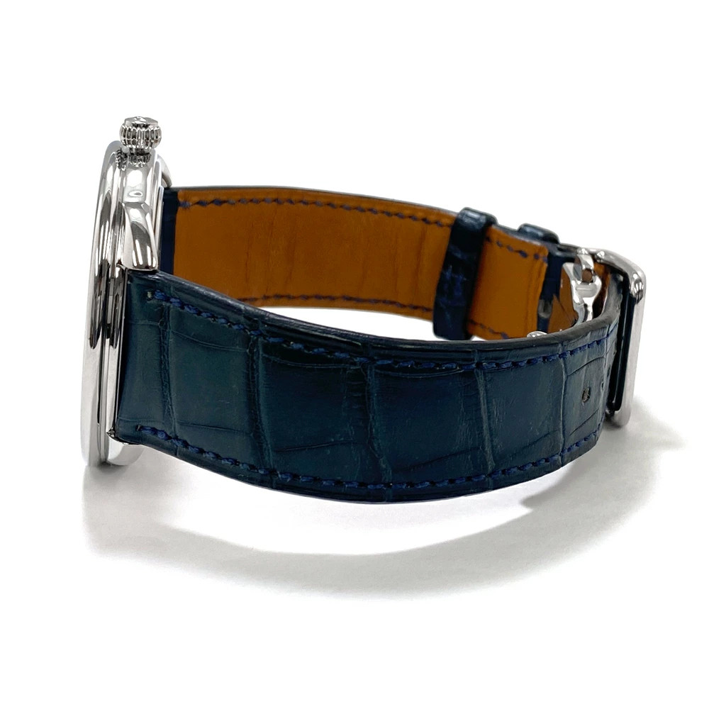 Hermes Arceau 40mm AR7Q.810 W045025WW00 Quartz Stainless Steel Blue Lacquer Dial