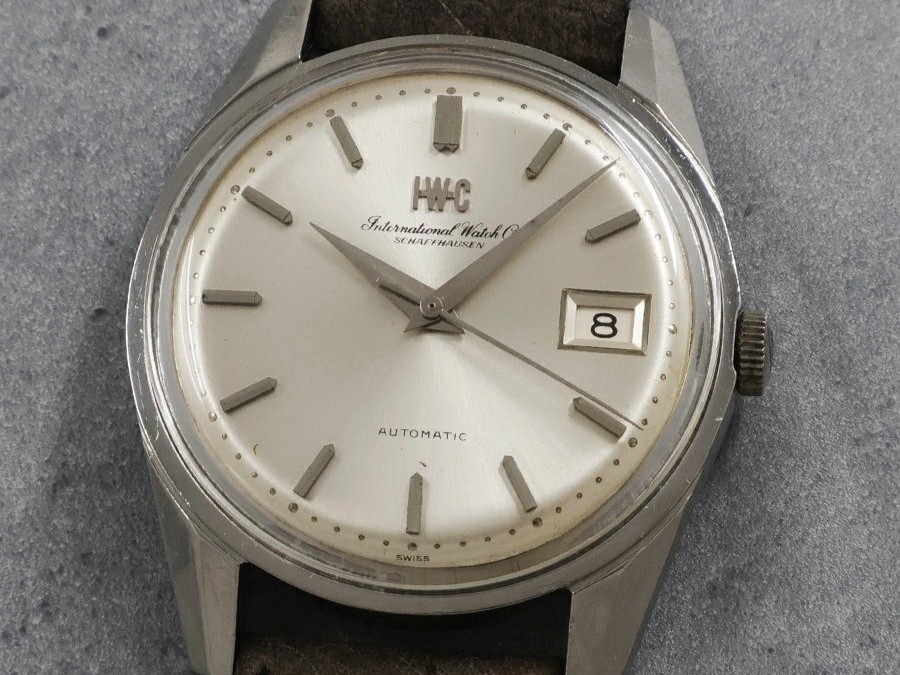 IWC Schaffhausen 820AD SSｘLeather Original Dial 1967 Silver Automatic Overhaul