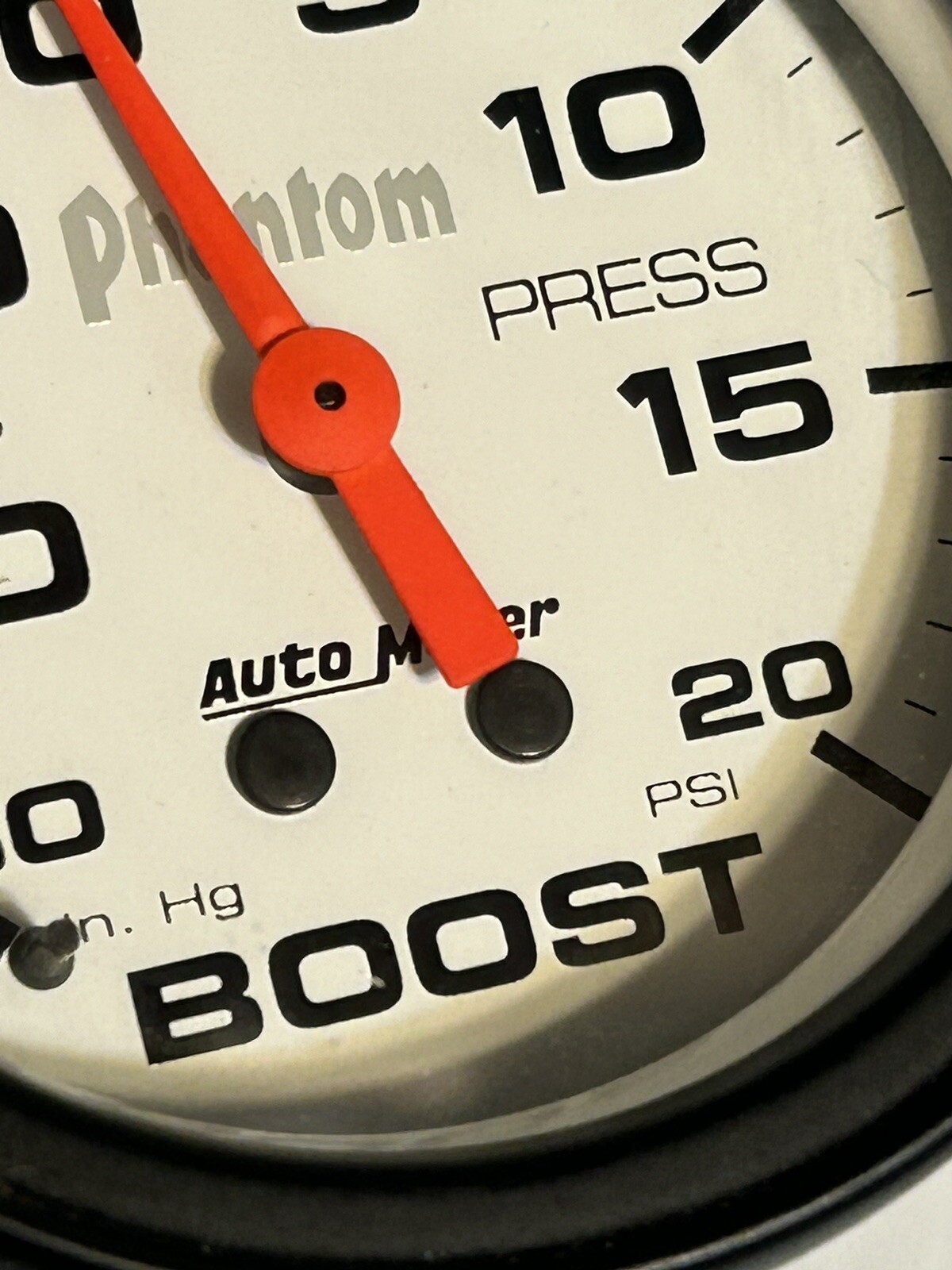 Auto Meter 5601 Phantom Mechanical Boost/Vacuum Gauge.