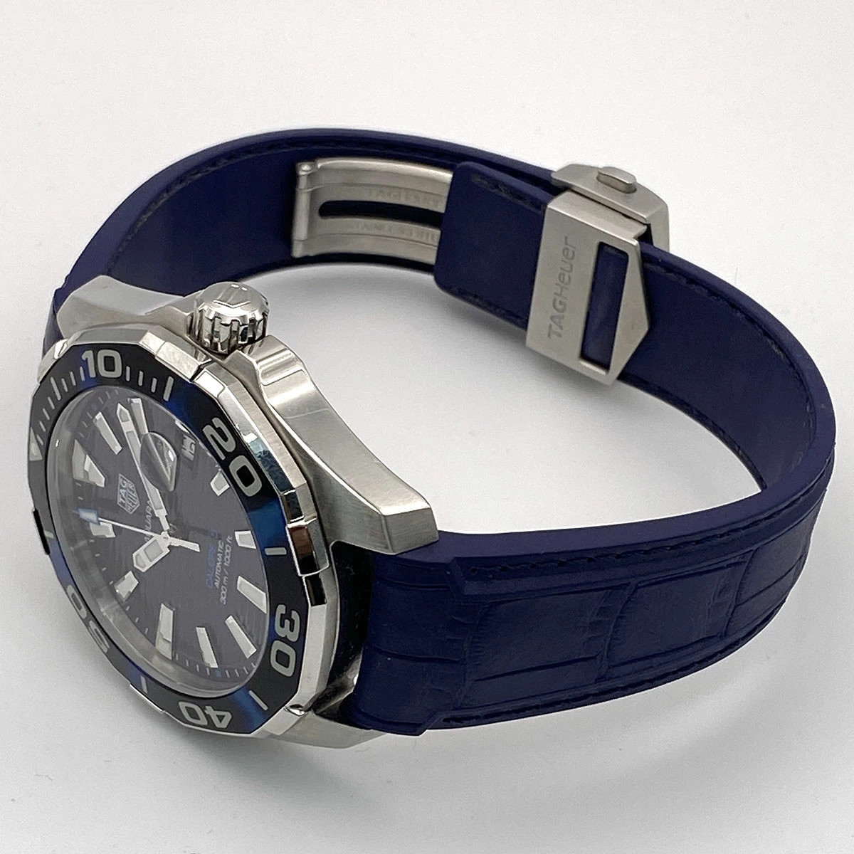 TAG Heuer Aquaracer Calibre 5 Watch Stainless Steel Rubber Blue/Navy Automatic