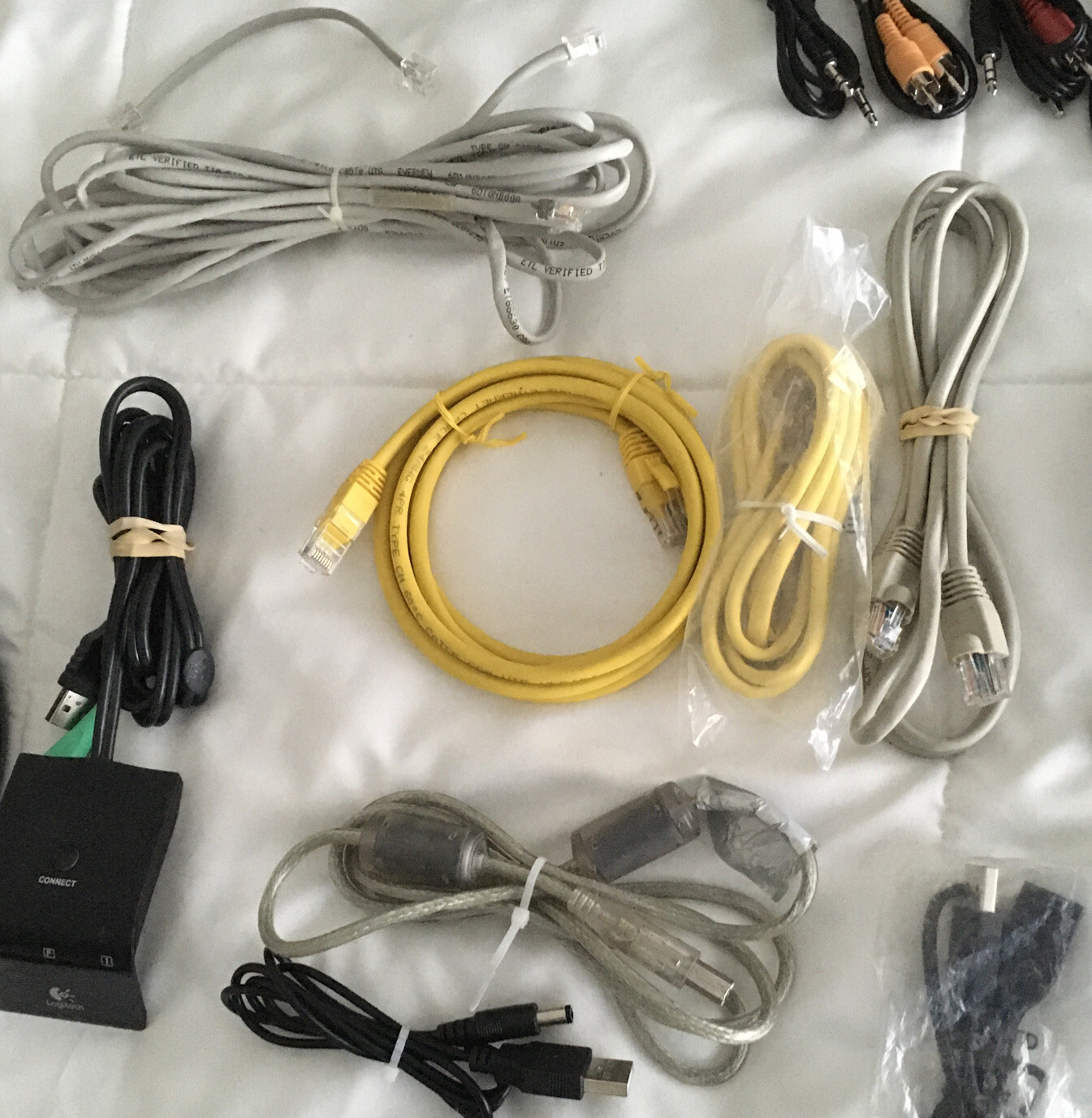 Electronic Cords & Cables Assortment, Plus More