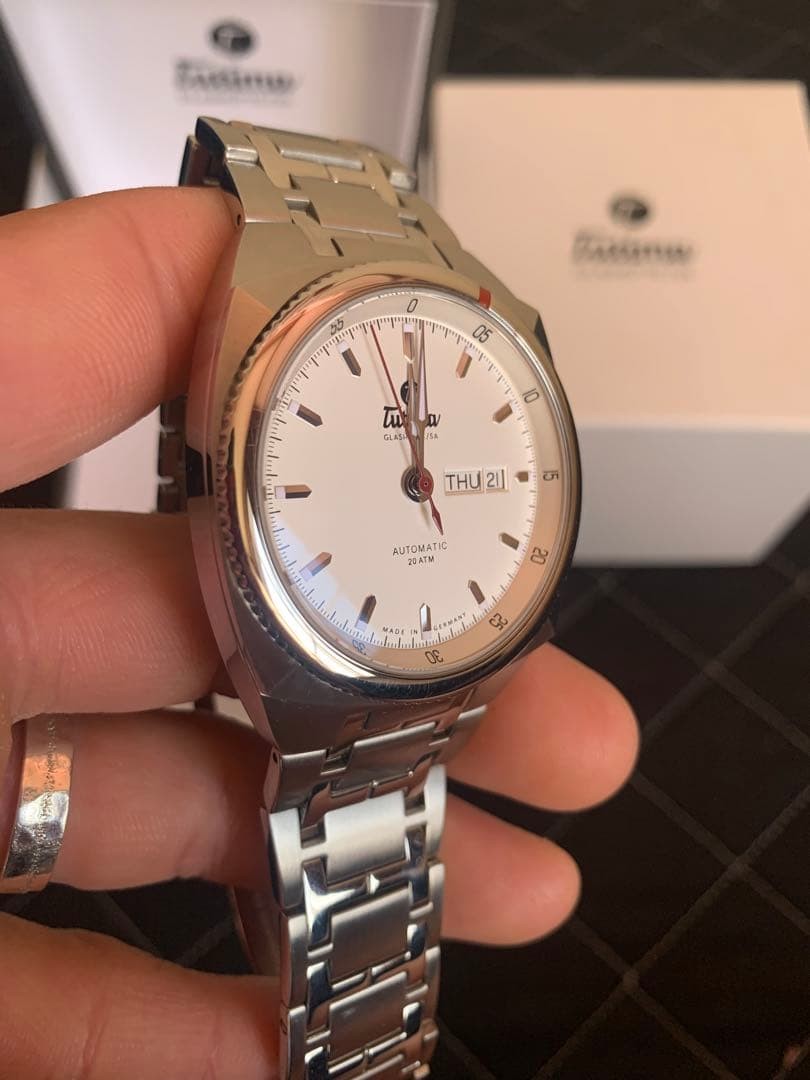 Tutima Saxon One 6120-02 Automatic Mens Watch Stainless Steel Boxed