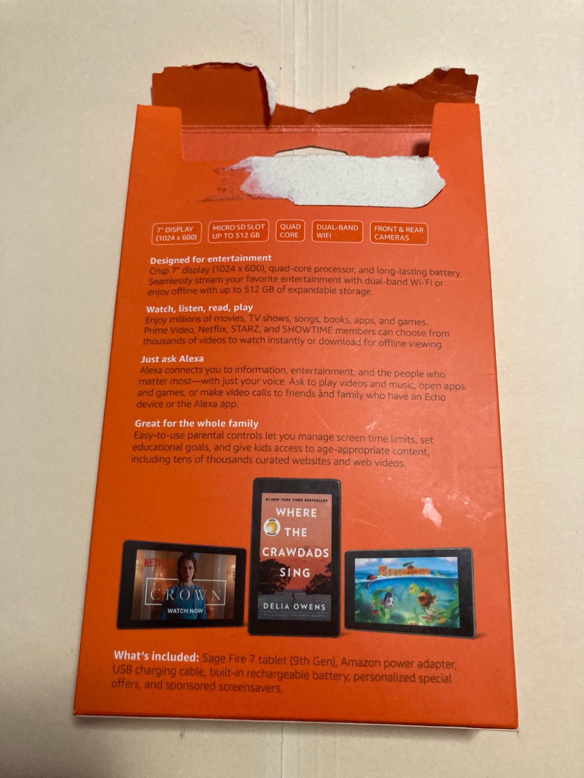 Amazon Fire 7 Tablet With Alexa 7″ Display 16 GB 9th Generation Sage – NEW