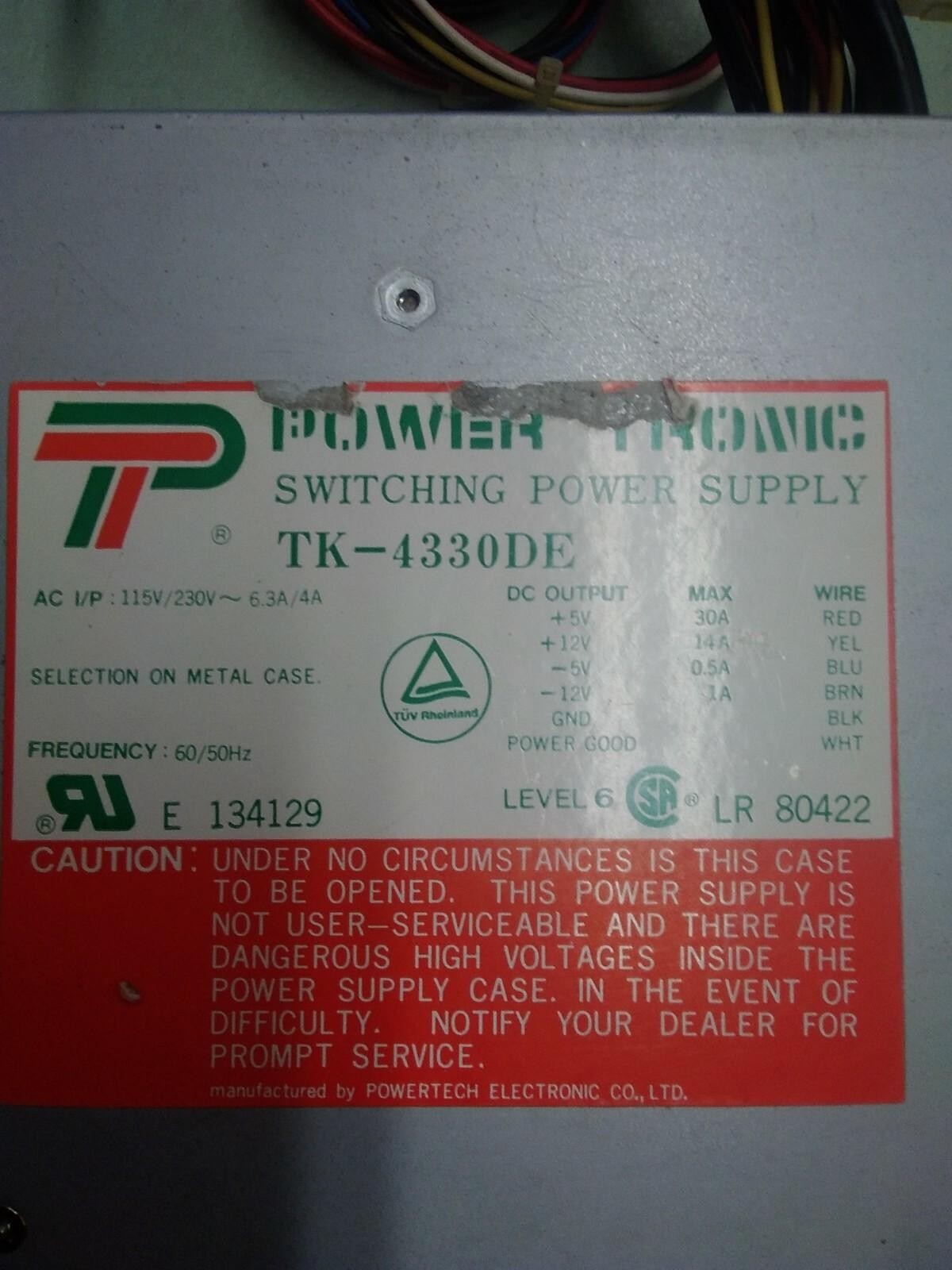 TK-4330DE3 POWER TRONIC POWER SUPPLY 300 WATT
