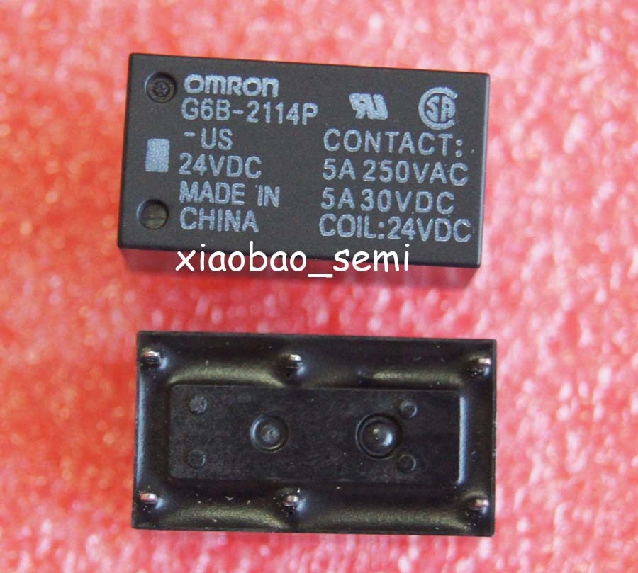 10PCS G6B-2114P-US-24VDC 24VDC ORIGINAL OMRON Relay 6pins