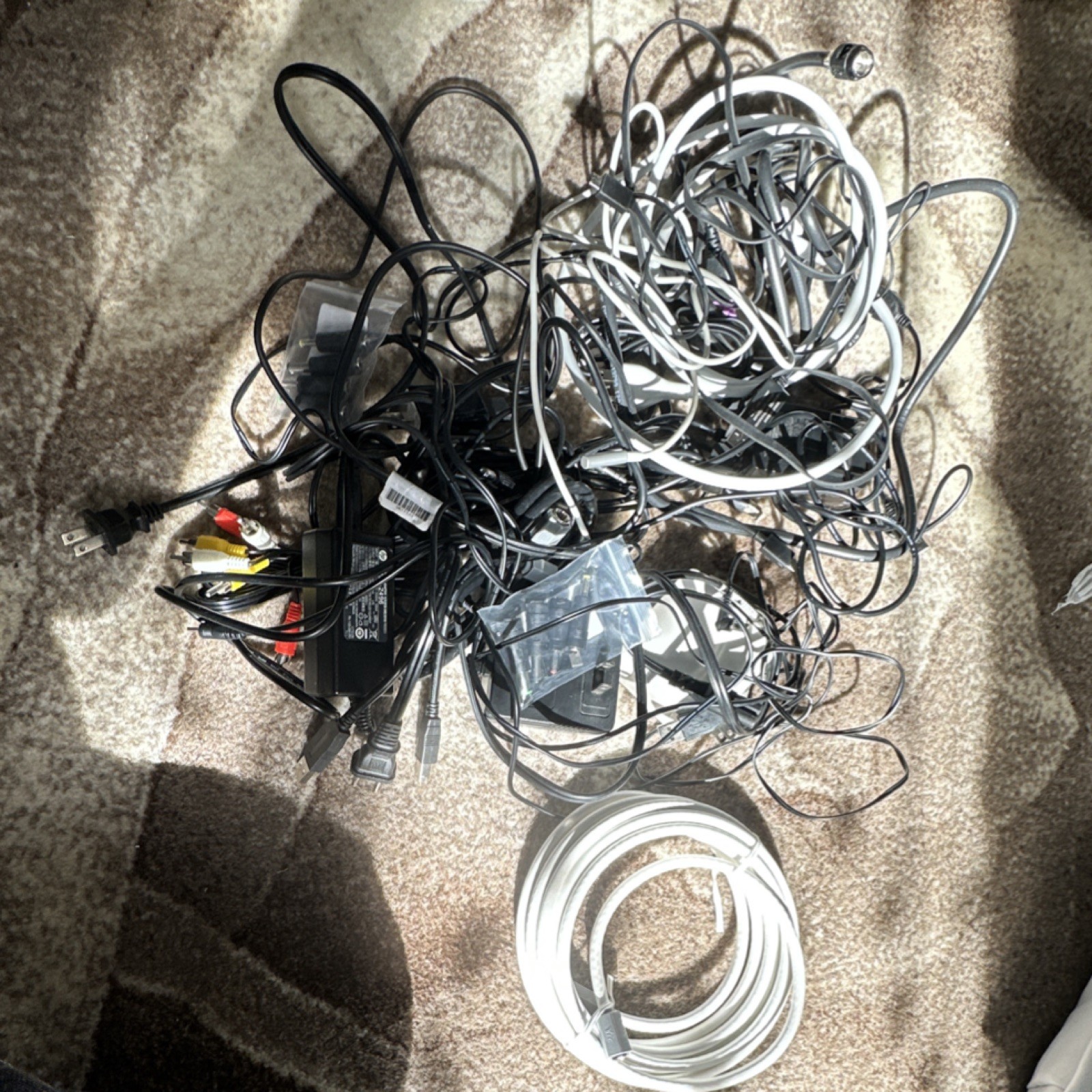 Mixed Electronics Cables, Chargers, Adapters, and Power Supplies Lot